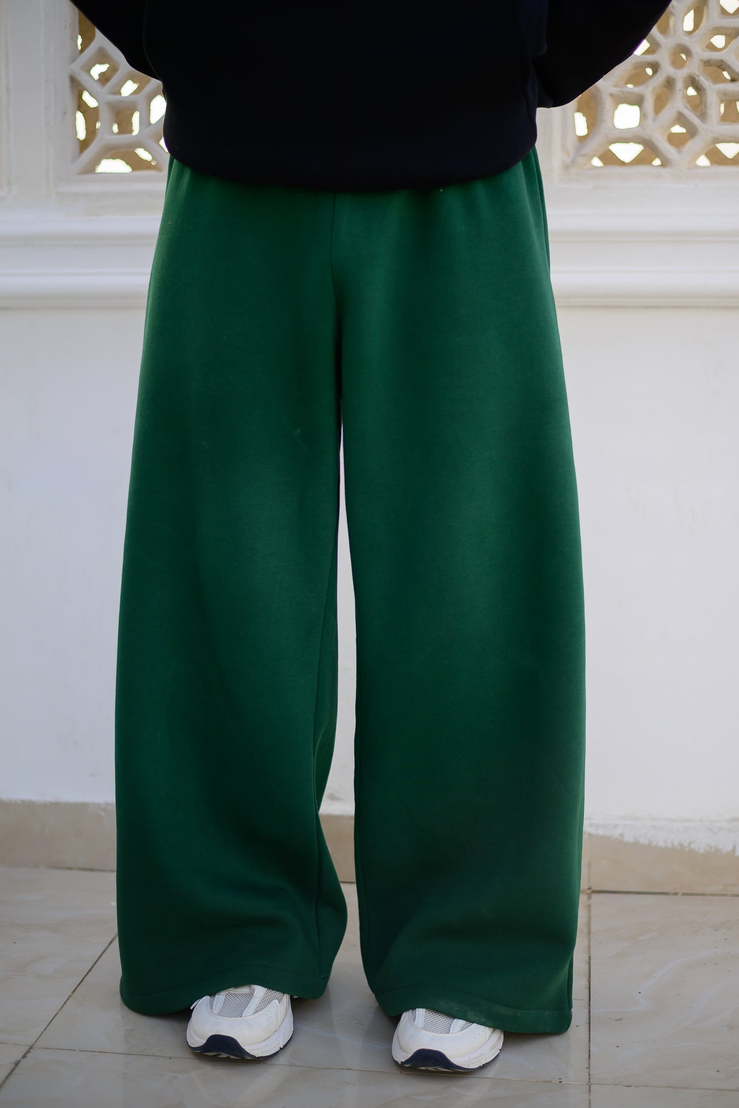 Green Wide-Leg Oversized Pants