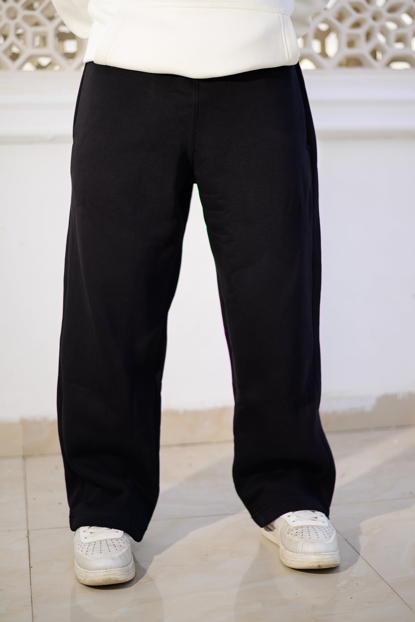 Black Wide-Leg Oversized Pants