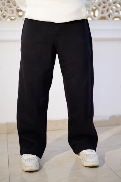 Black Wide-Leg Oversized Pants