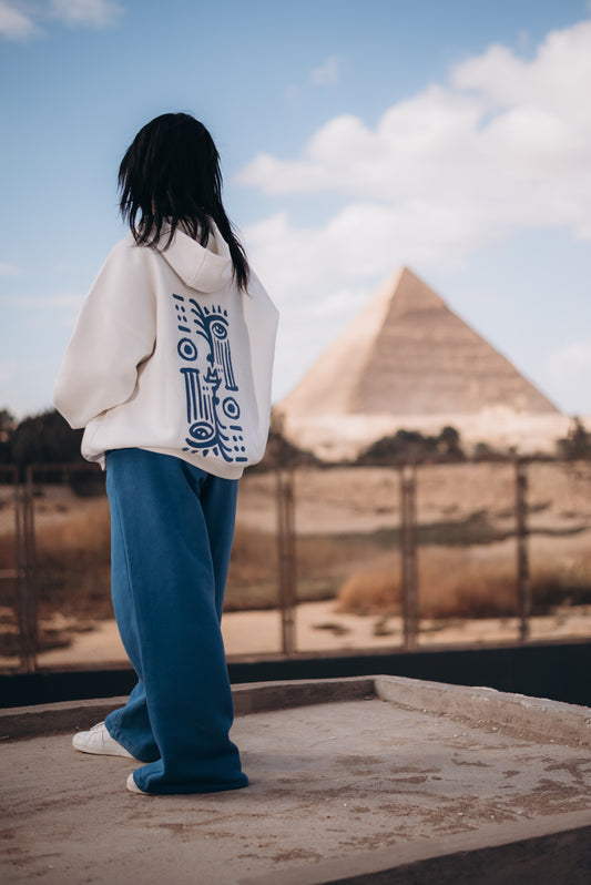 Bohemian Set | Off-White & blue
